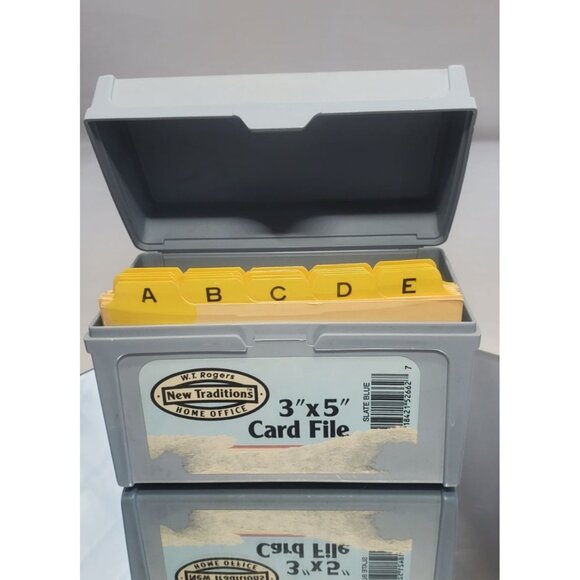 Vintage W.T Rogers Home Office Card File 3'' x 5'' with Cards & Dividers - Picture 7 of 10